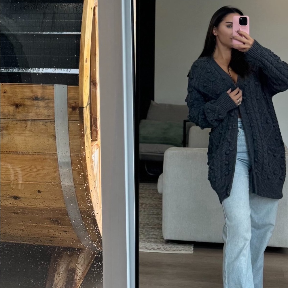 Wilfred oversized grey knit sweater